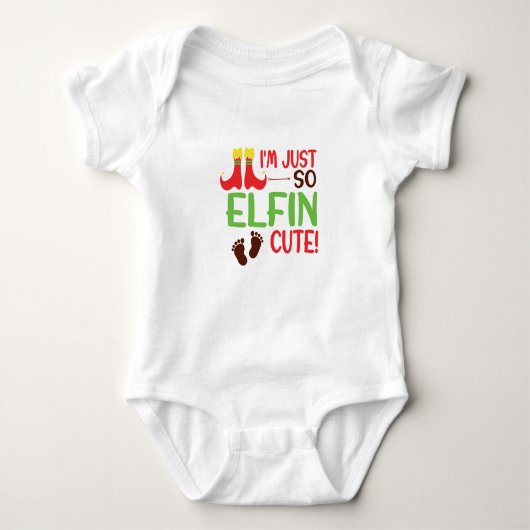 Ik ben zo schattig van Elfin. Funny Baby Romper (Voorkant)