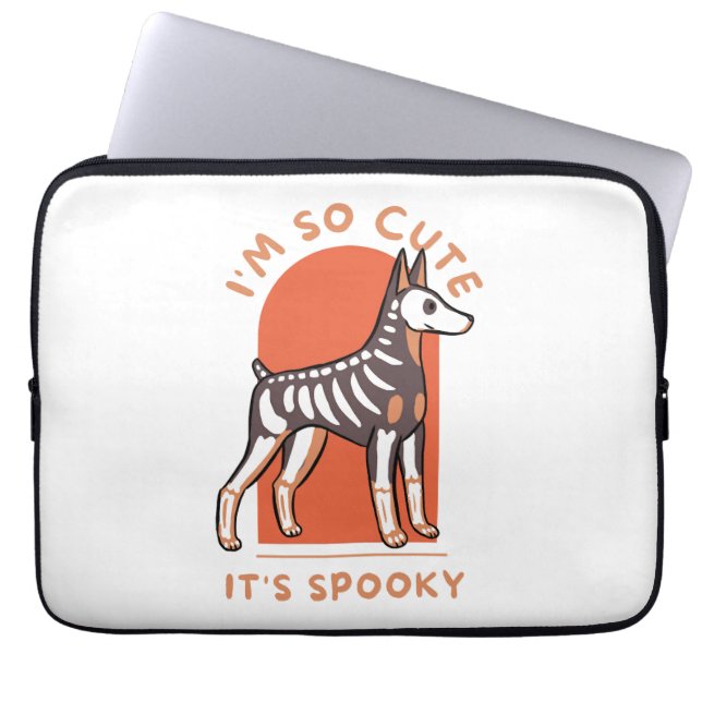 Ik ben zo Schattige dat het eng Schattige Hallowee Laptop Sleeve (Voorkant)
