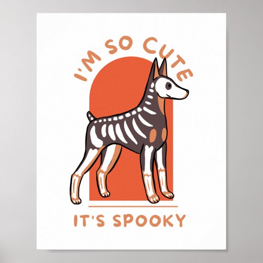 Ik ben zo Schattige dat het eng Schattige Hallowee Poster (Voorkant)