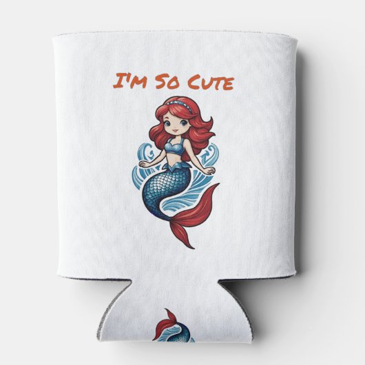 Ik ben zo Schattige Zeemeermin Thunder_Cove Blikjeskoeler (Achterkant)