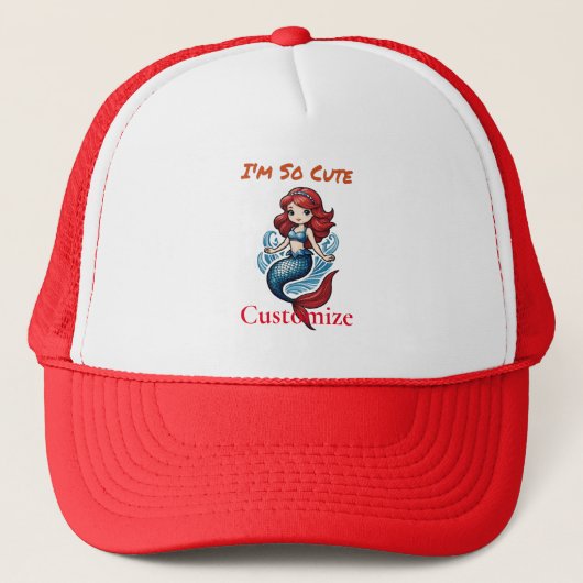 Ik ben zo Schattige Zeemeermin Thunder_Cove Trucker Pet (Voorkant)