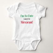 Ik ben zo stom dat ik een Mexicaans Baby-pak moet  Romper (Voorkant)