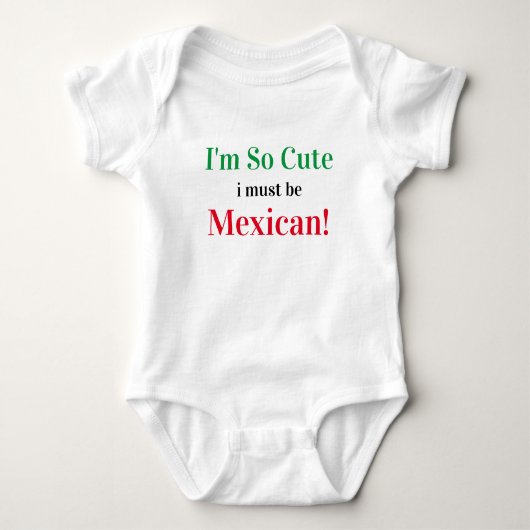 Ik ben zo stom dat ik een Mexicaans Baby-pak moet Romper (Voorkant)