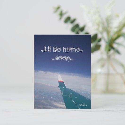 Ik ben zo thuis briefkaart (Staand voorkant)