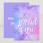 Ik ben zo trots op je - Aanmoediging Bedankkaart (Voorkant / Achterkant)