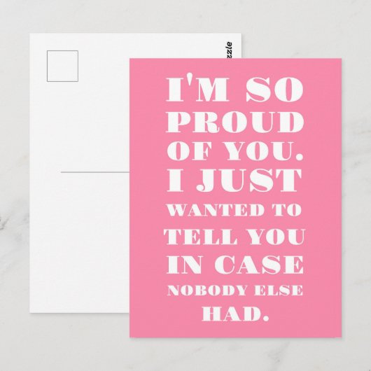 Ik ben zo trots op je briefkaart (Voorkant / Achterkant)