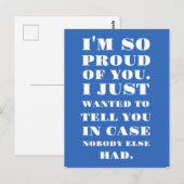 Ik ben zo trots op je briefkaart (Voorkant / Achterkant)