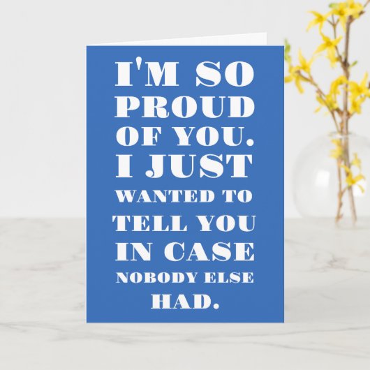 Ik ben zo trots op je kaart (Gele Bloem)