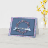 , ik ben zo trots op je! Kaart voor blanco notitie (Gele Bloem)