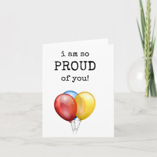 Ik ben zo trots op jou, Cute Balloons Kaart