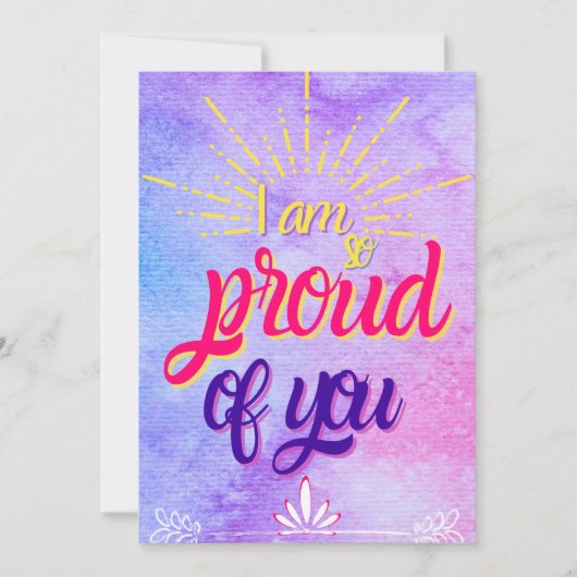 Ik ben zo trots op u - afstuderen citeert 2022 bedankkaart (Voorkant)