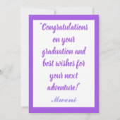 Ik ben zo trots op u - afstuderen citeert 2022 bedankkaart (Achterkant)