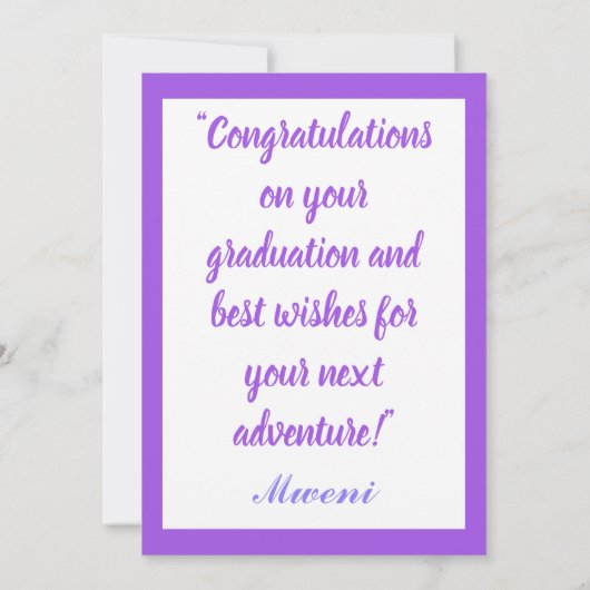 Ik ben zo trots op u - afstuderen citeert 2022 bedankkaart (Achterkant)