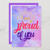 Ik ben zo trots op u - afstuderen citeert 2022 bedankkaart (Voorkant / Achterkant)