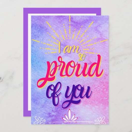 Ik ben zo trots op u - afstuderen citeert 2022 bedankkaart (Voorkant / Achterkant)