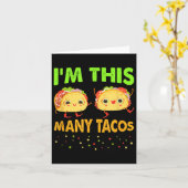 Ik ben zo veel Tacos 2e verjaardag 20 dagen Cinco  Kaart (Gele Bloem)