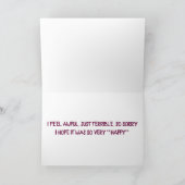 IK BEN ZO VERDRIETIG DAT IK JE VERJAARDAG HEB GEMI KAART (Binnen)