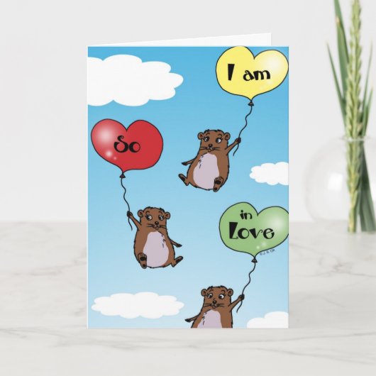 Ik ben zo verliefd feestdagen kaart (Voorkant)