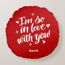 Ik ben zo verliefd op je rond kussen
