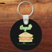 Ik ben zo vers Vegan dag 2022 Sticker1 Sleutelhanger (Voorkant)
