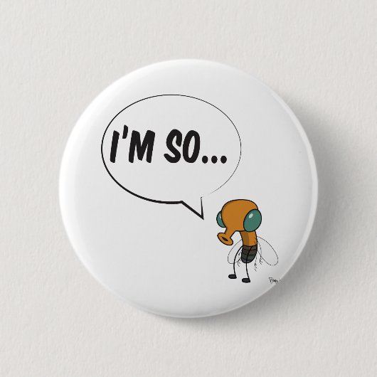 Ik ben zo vlieg! ronde button 5,7 cm (Voorkant)