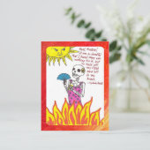 Ik ben zo warm briefkaart (Staand voorkant)