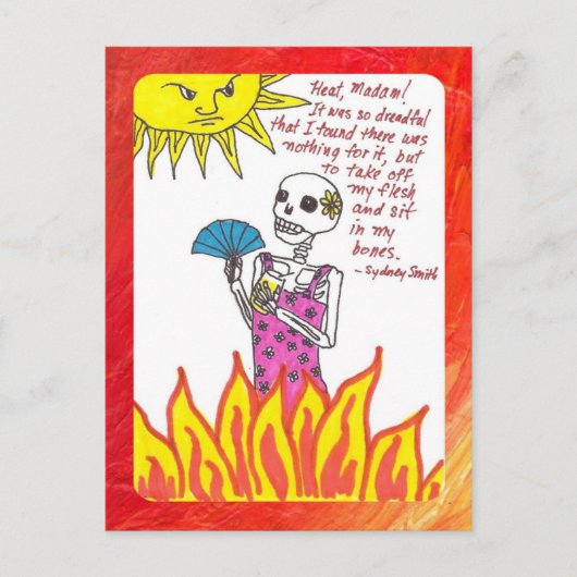 Ik ben zo warm briefkaart (Voorkant)