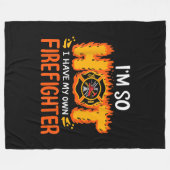 Ik ben zo warm dat ik mijn eigen brandweerman heb fleece deken (Voorkant (Horizontaal))