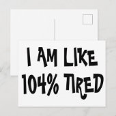 IK BEN ZOALS 104% GEWEZEN - DE FUNNY PUN LAZY BRIEFKAART (Voorkant / Achterkant)