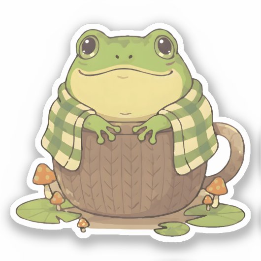Ik ben Zochi, de Cozy Kikker Sticker (Voorkant)