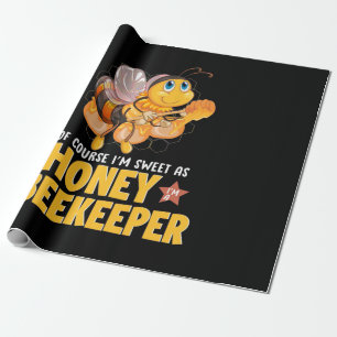 Ik ben zoet als honingbijenhouder cadeaupapier