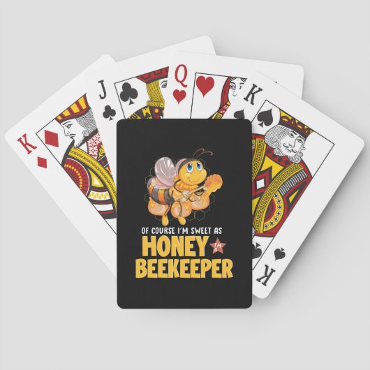 Ik ben zoet als honingbijenhouder pokerkaarten (Achterkant)