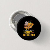 Ik ben zoet als honingbijenhouder ronde button 3,2 cm (Voorkant /achterkant)