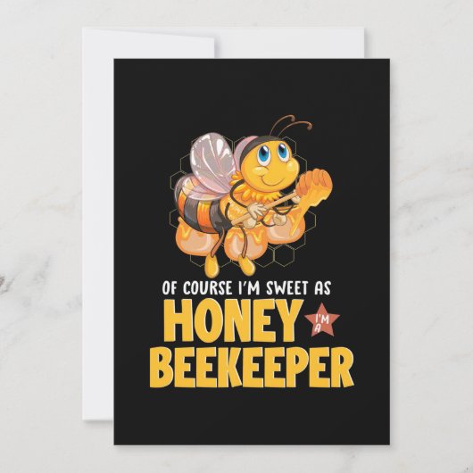 Ik Ben Zoet Als Imker Van Bijen Kaart (Voorkant)