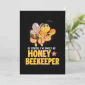 Ik Ben Zoet Als Imker Van Bijen Kaart (Staand voorkant)