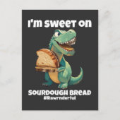 Ik ben zoet op zuurdesembrood T-Rex Briefkaart (Voorkant)