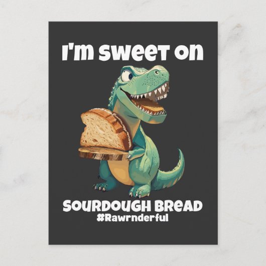 Ik ben zoet op zuurdesembrood T-Rex Briefkaart (Voorkant)