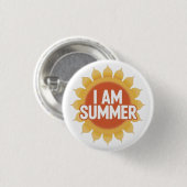 Ik ben zomer ronde button 3,2 cm (Voorkant /achterkant)