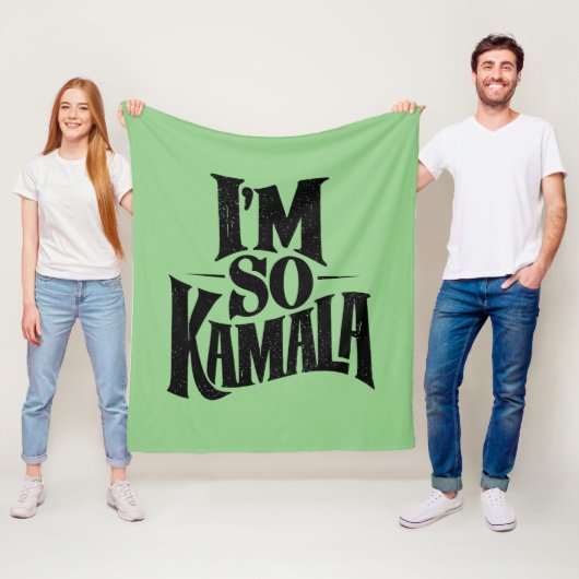 Ik ben zo'n Kamala Brat Green Meme  Fleece Deken (In situ)