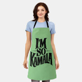 Ik ben zo'n Kamala Brat groene meme Schort (Gedragen)