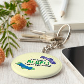 Ik ben zo'n rebel, ik draag vreemde sokken! sleutelhanger (Zijkant)