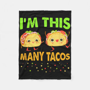 Ik ben zo'n Tacos 2e verjaardag, 20 dagen Cinco Fleece Deken