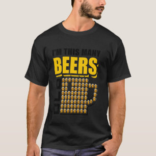 Ik ben zo'n Vele bier die 70e verjaardag 70 jaar o T-shirt