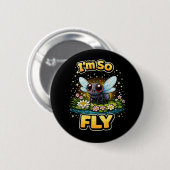 Ik Ben Zo'n Vlieg Ronde Button 5,7 Cm (Voorkant /achterkant)
