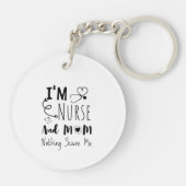 Ik ben zuster en moeder... ik ben niet bang. sleutelhanger (Achterkant)