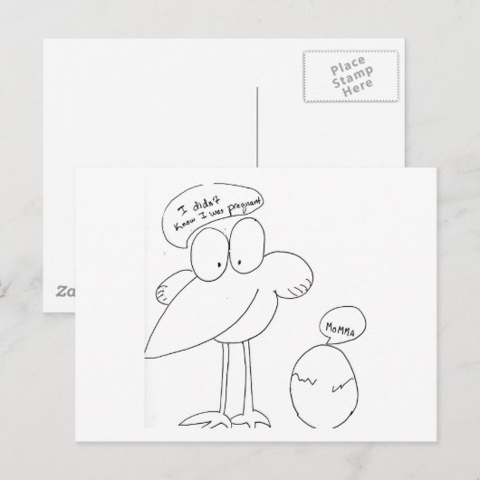 Ik ben zwanger!!! aankondigingskaart (Voorkant / Achterkant)