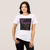 Ik ben zwanger, dames satirische openbaarmaking;) Tri-Blend shirt (Voorkant volledig)