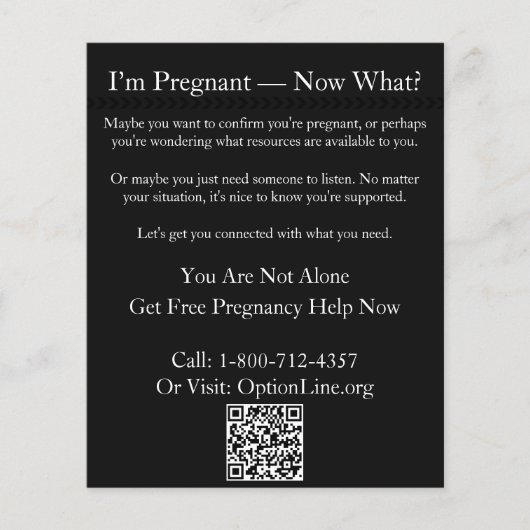 Ik ben zwanger, wat nu? flyer (Voorkant)