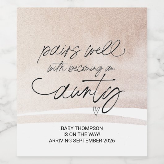 Ik ben Zwangere New Baby Zwangerschap Aankondiging Wijn Etiket (Enkel label)