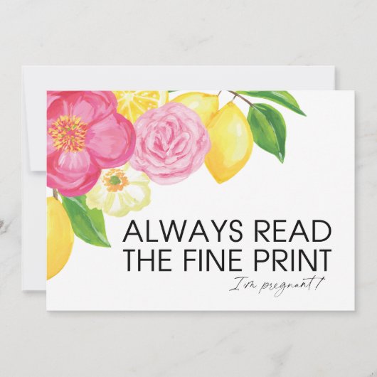 Ik ben Zwangere Zwangerschap onthullen dat we een Kaart (Voorkant)